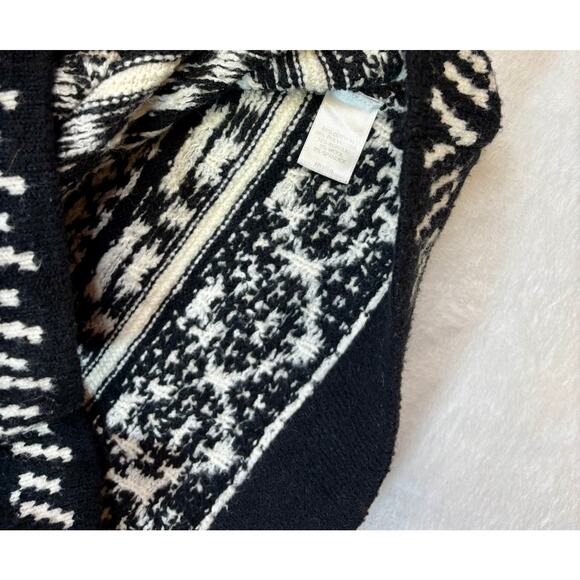 J.Jill Nordic Fair Isle Jacquard Knit Mock Neck Pullover Sweater Cotton Wool S - Picture 4 of 7